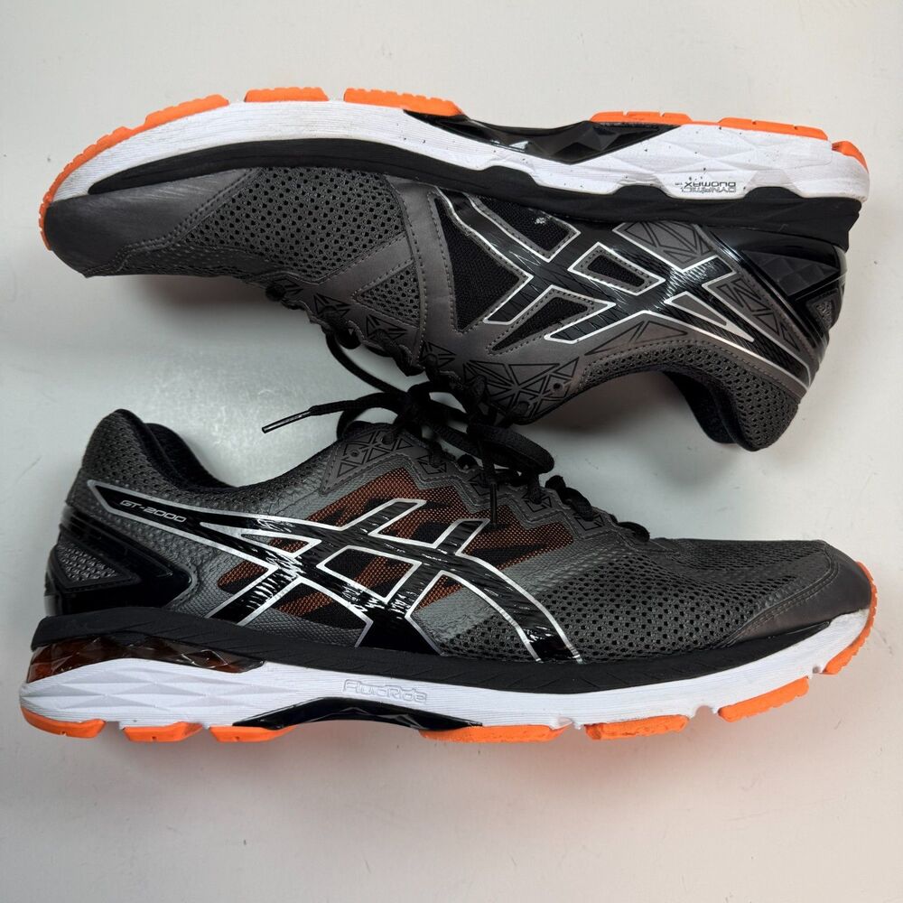 ASICS GT-2000 4 Running Sneakers Men’s Size 13 Black Orange T606N F450716 Shoes